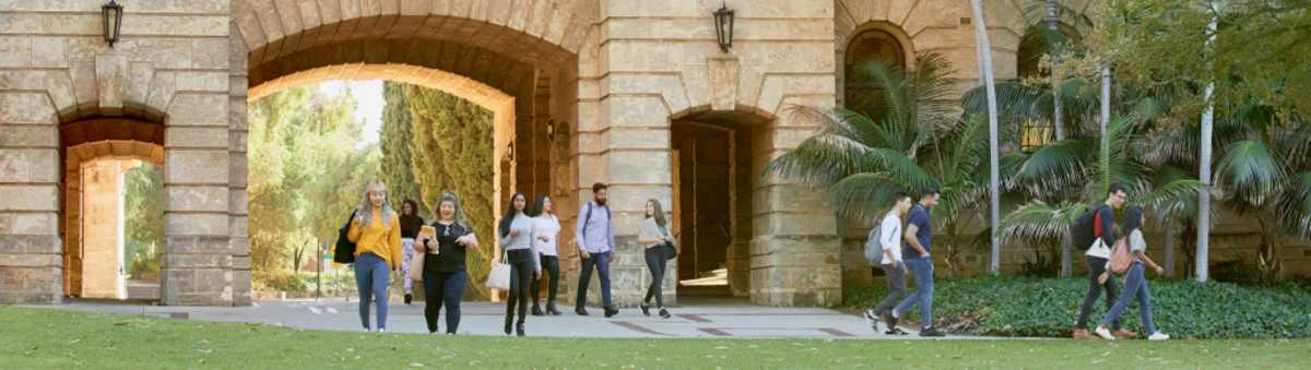 Students on campus at UWA