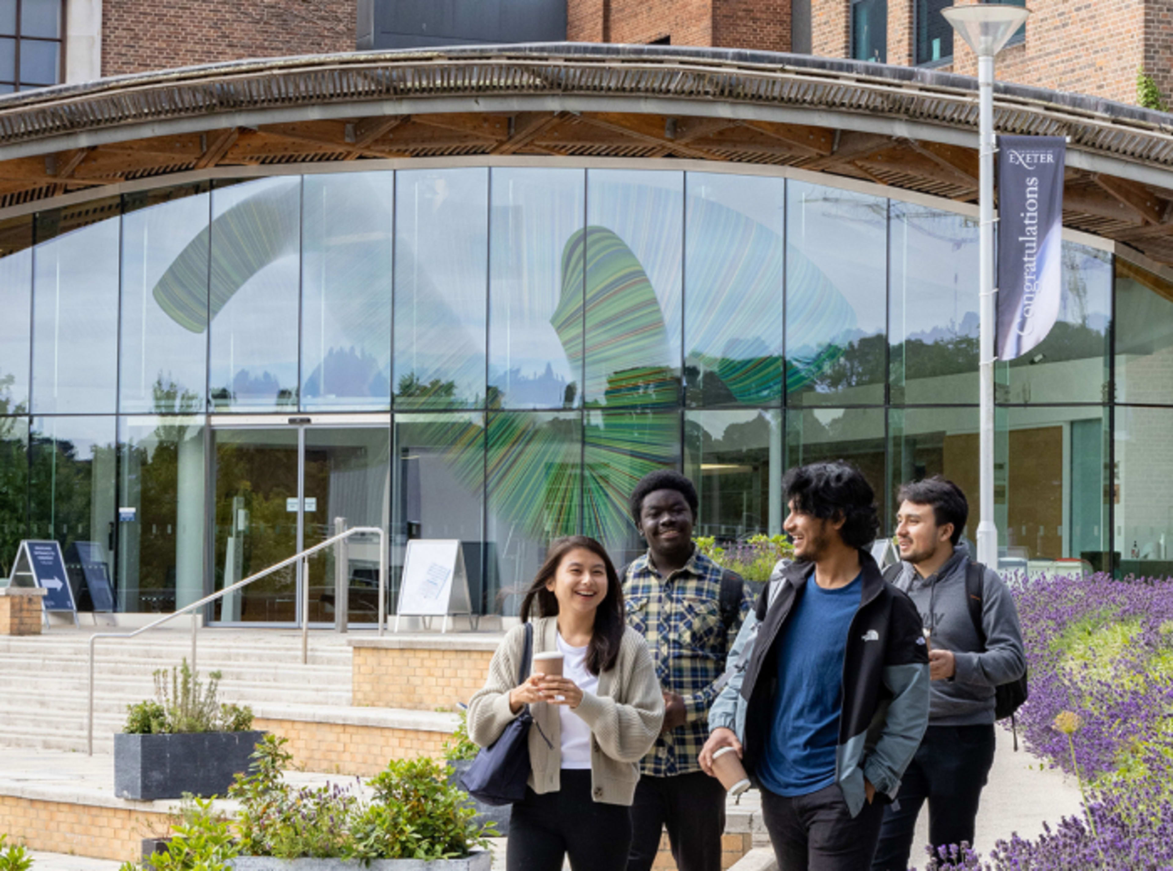 Students on Exeter campus