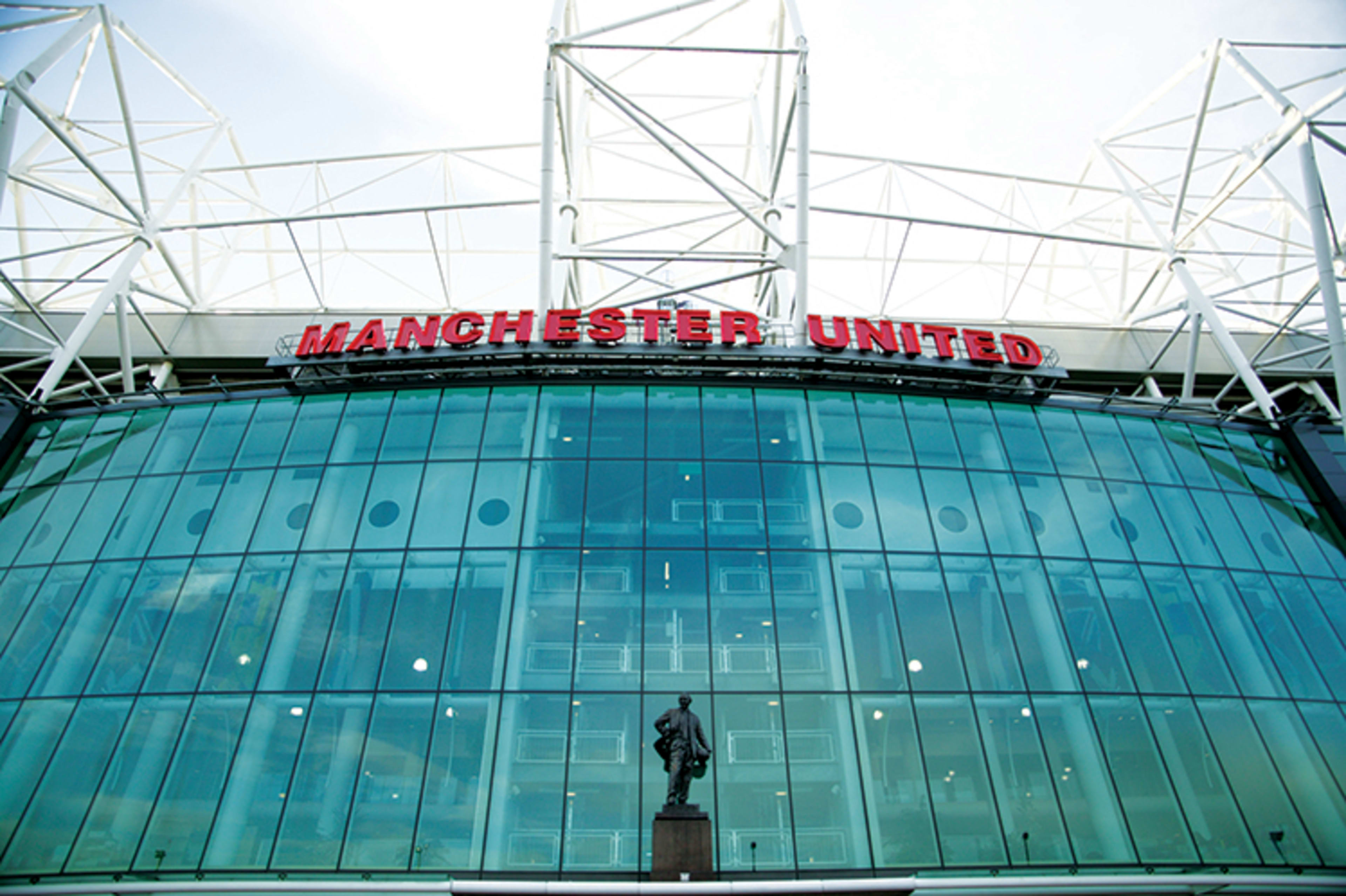 Old Trafford football stadium, home to Manchester United F.C.