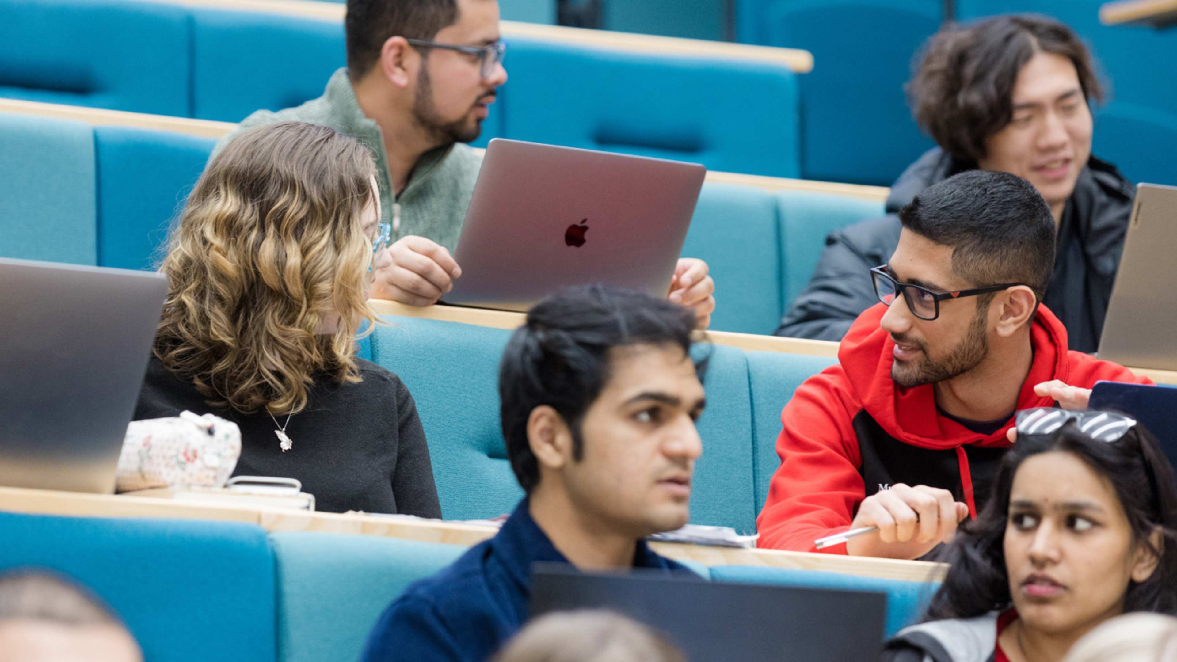 Business students in lecture theatre