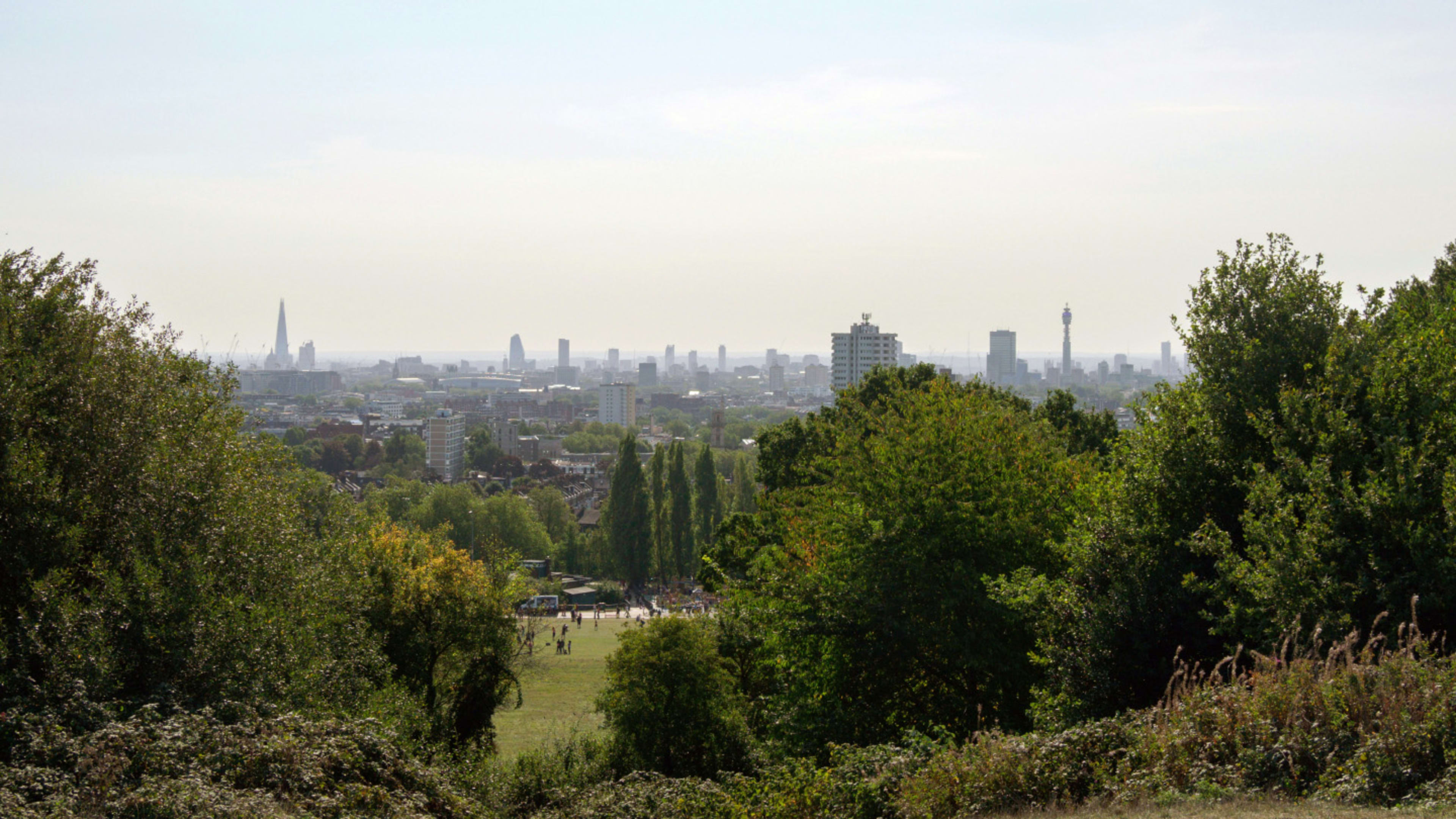 Image of London skyline taken from Hampstead Heath