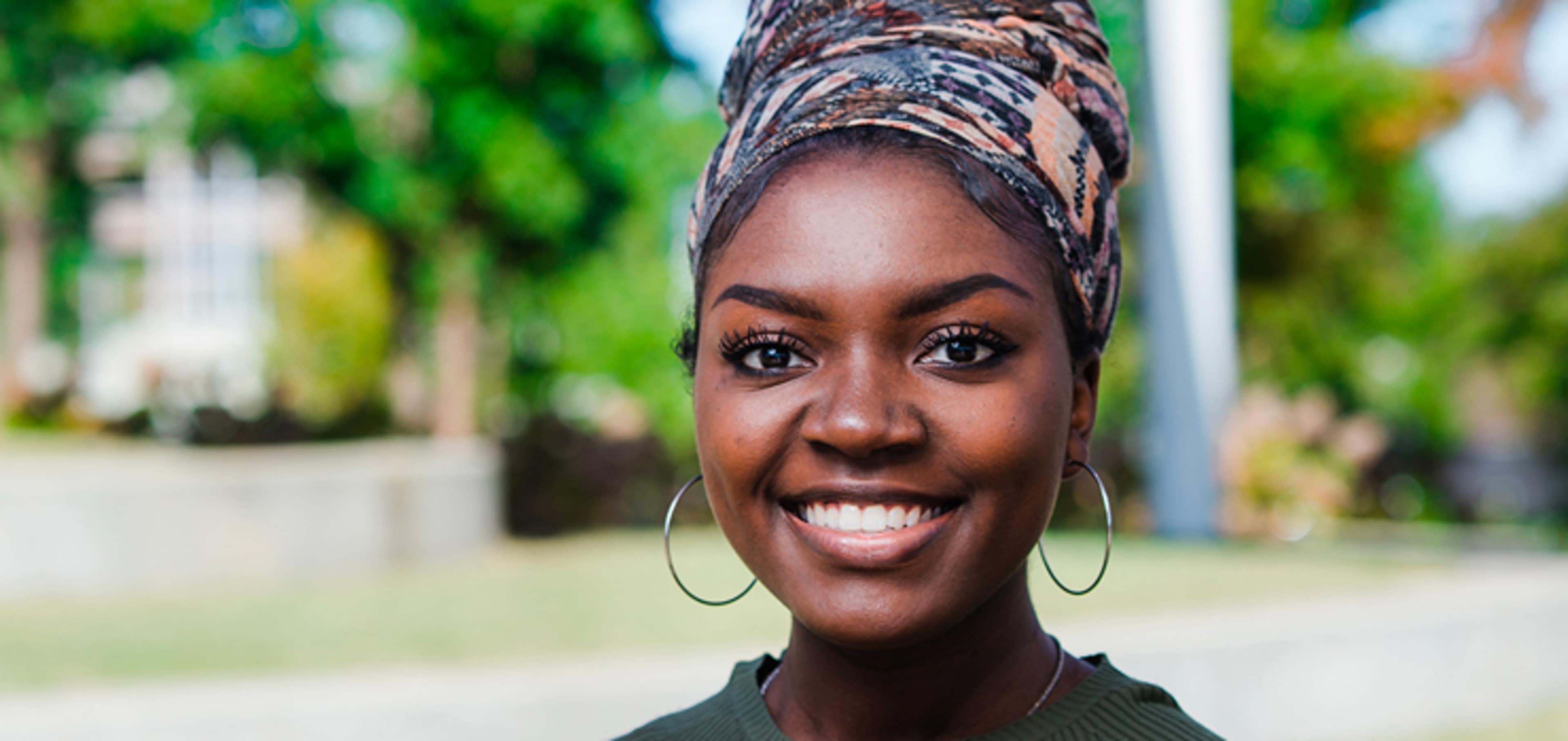 Student on the UAB campus