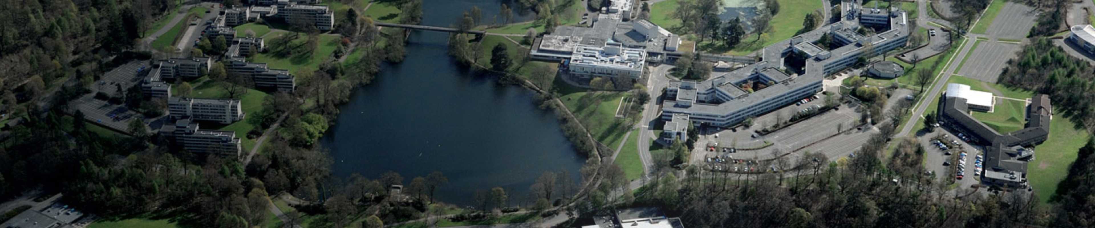 Aerial shot of University of Stirling