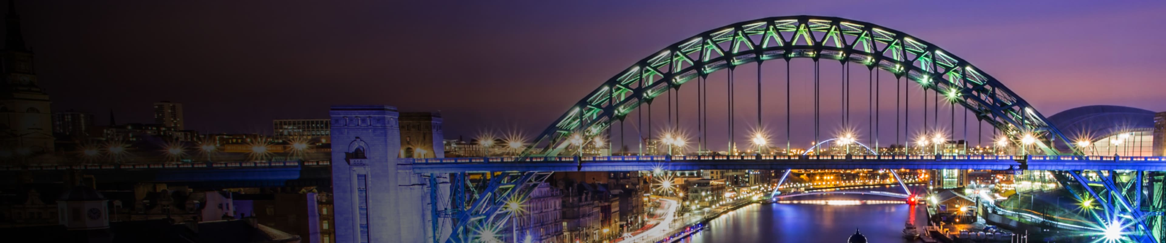 Newcastle quayside at night