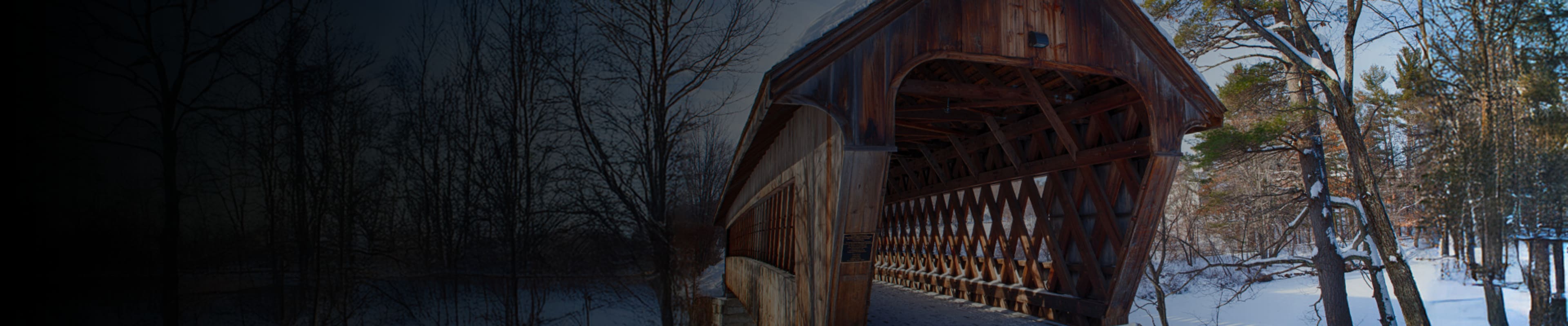 Bridge in the snow