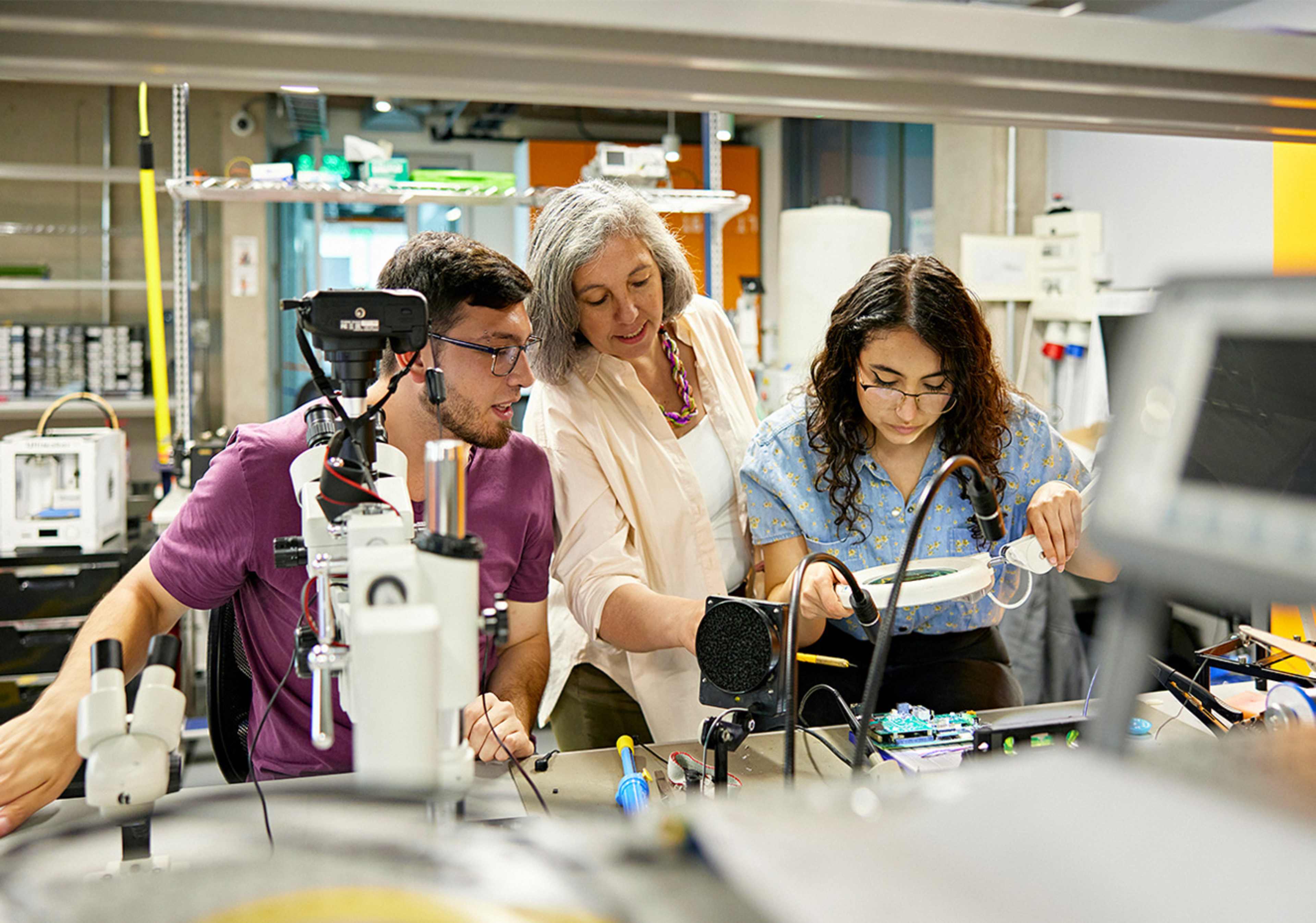 Students working on a project