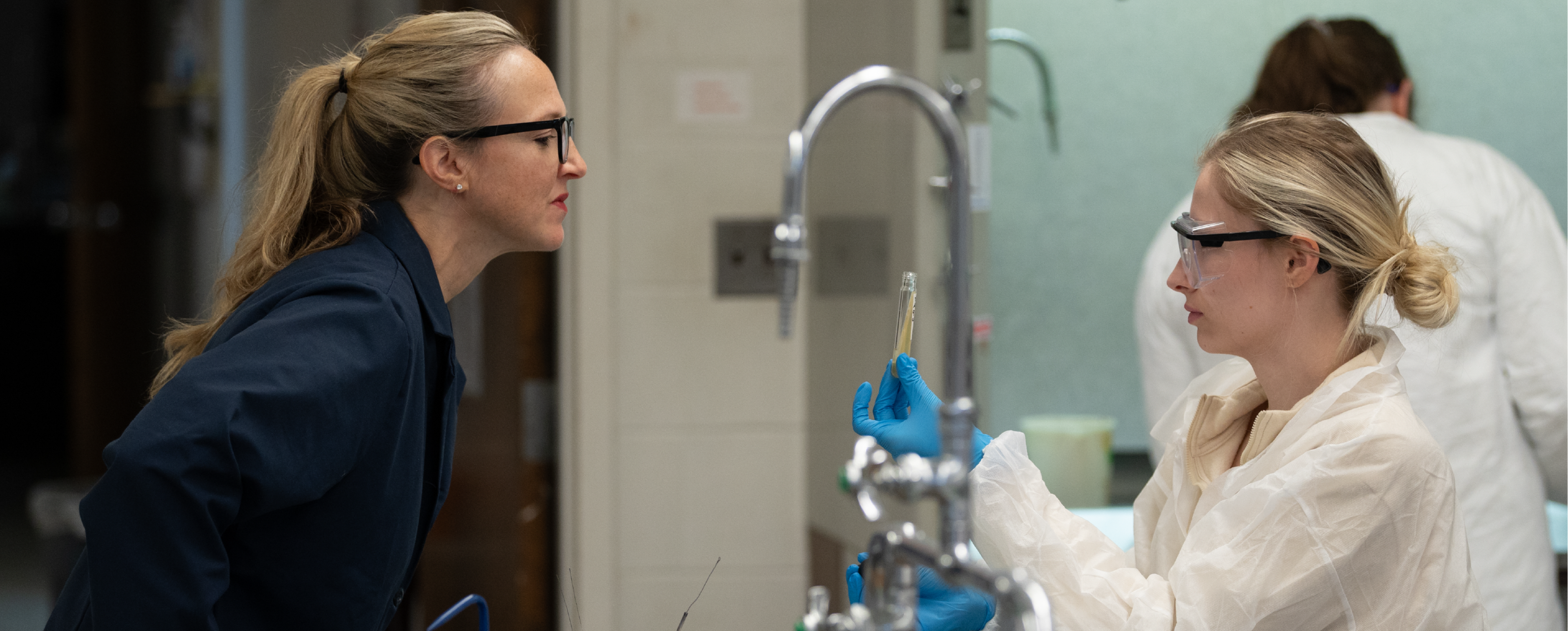 Student in lab