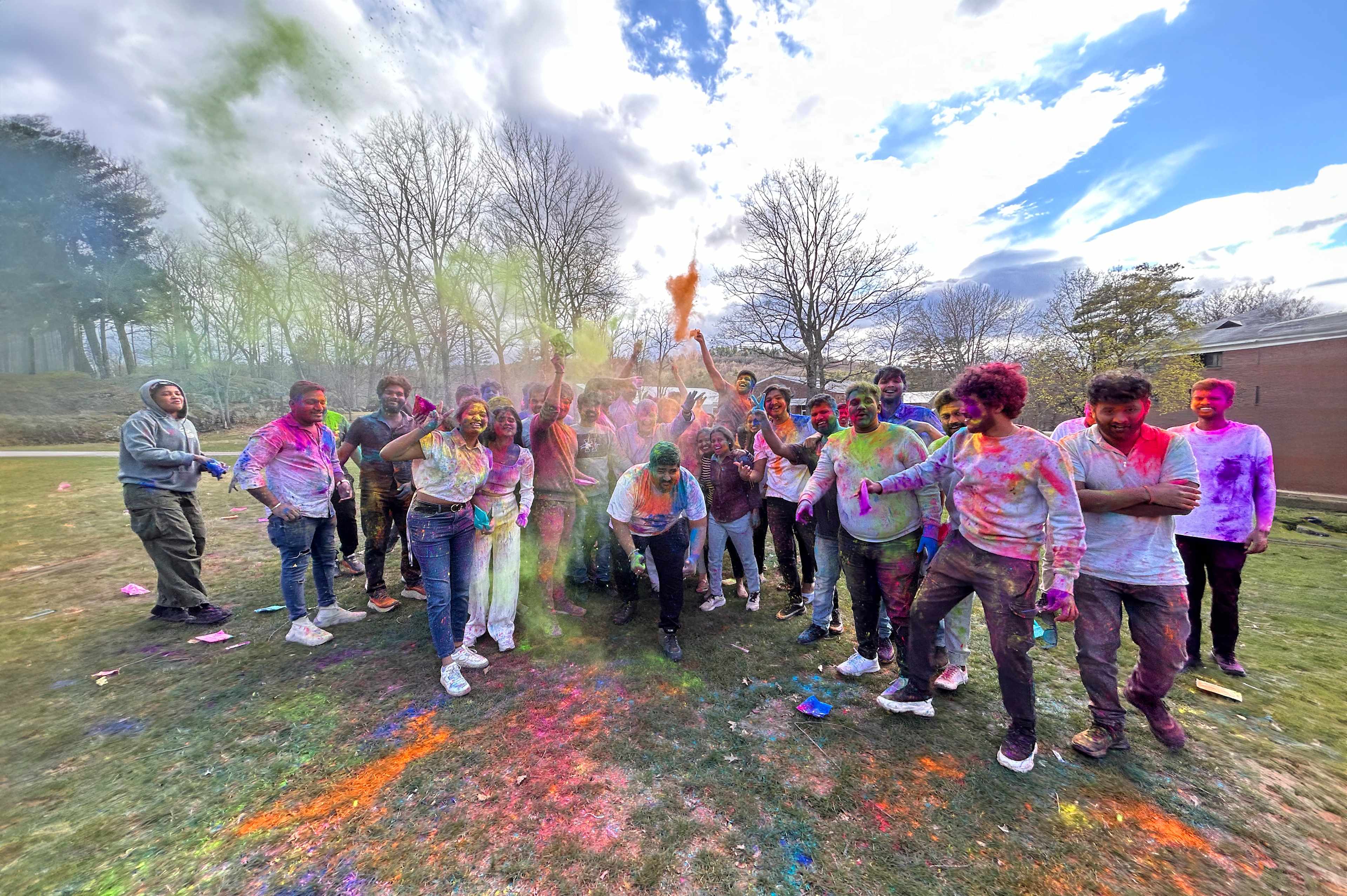 NEC students at color festival