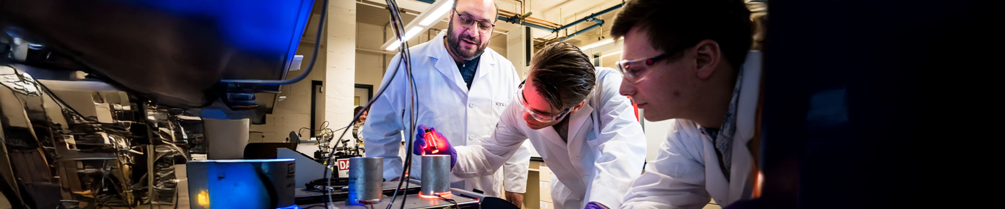 Science students working on a project