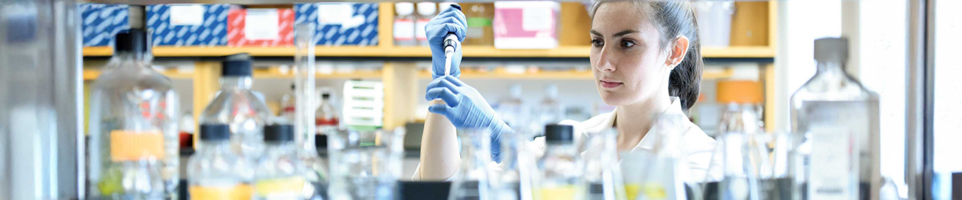Student in a lab