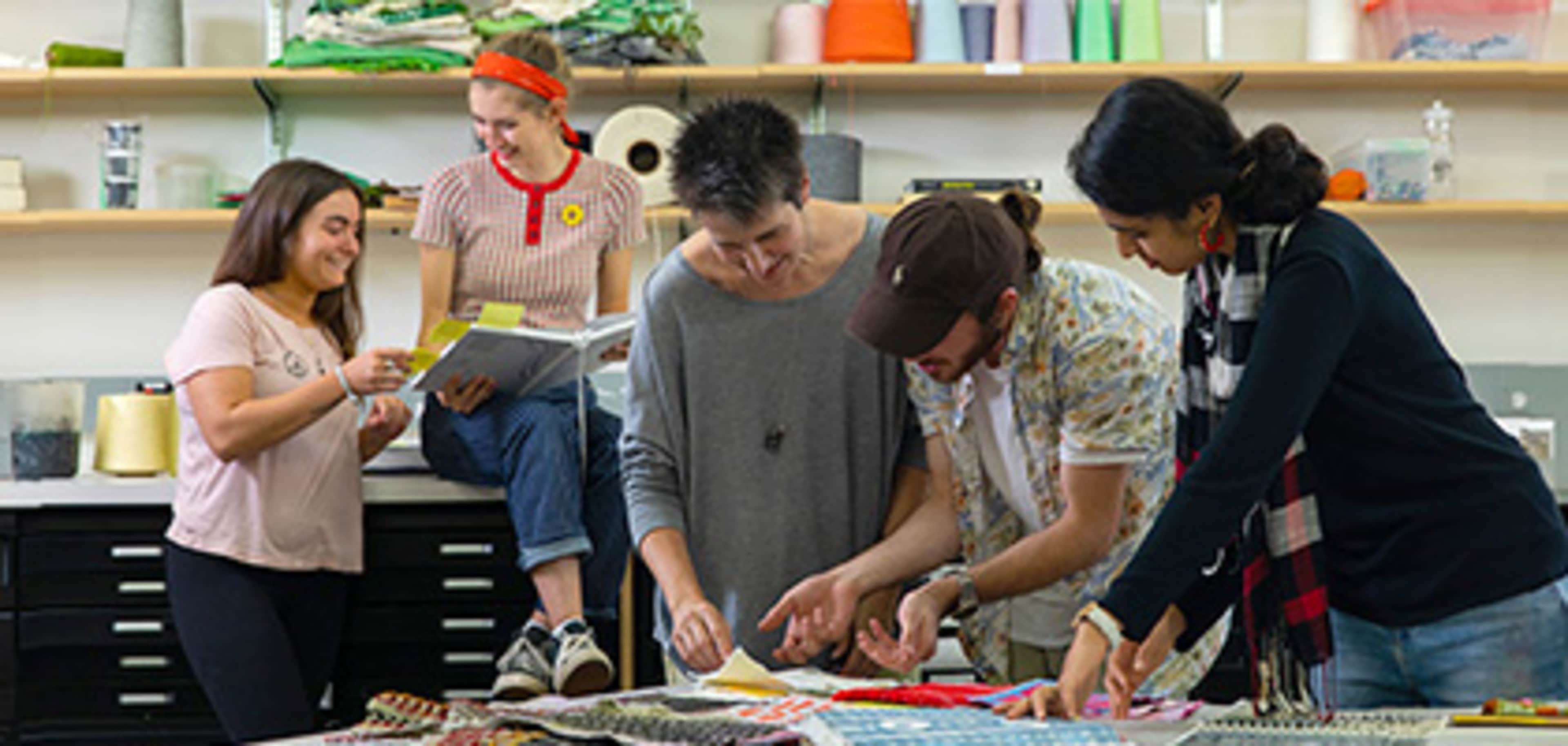 Students working on a project