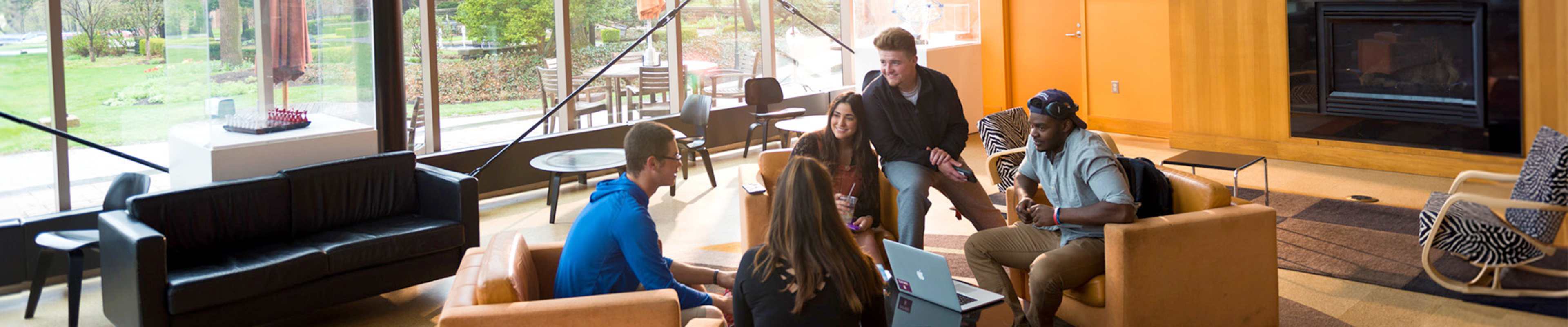 Students having a conversation