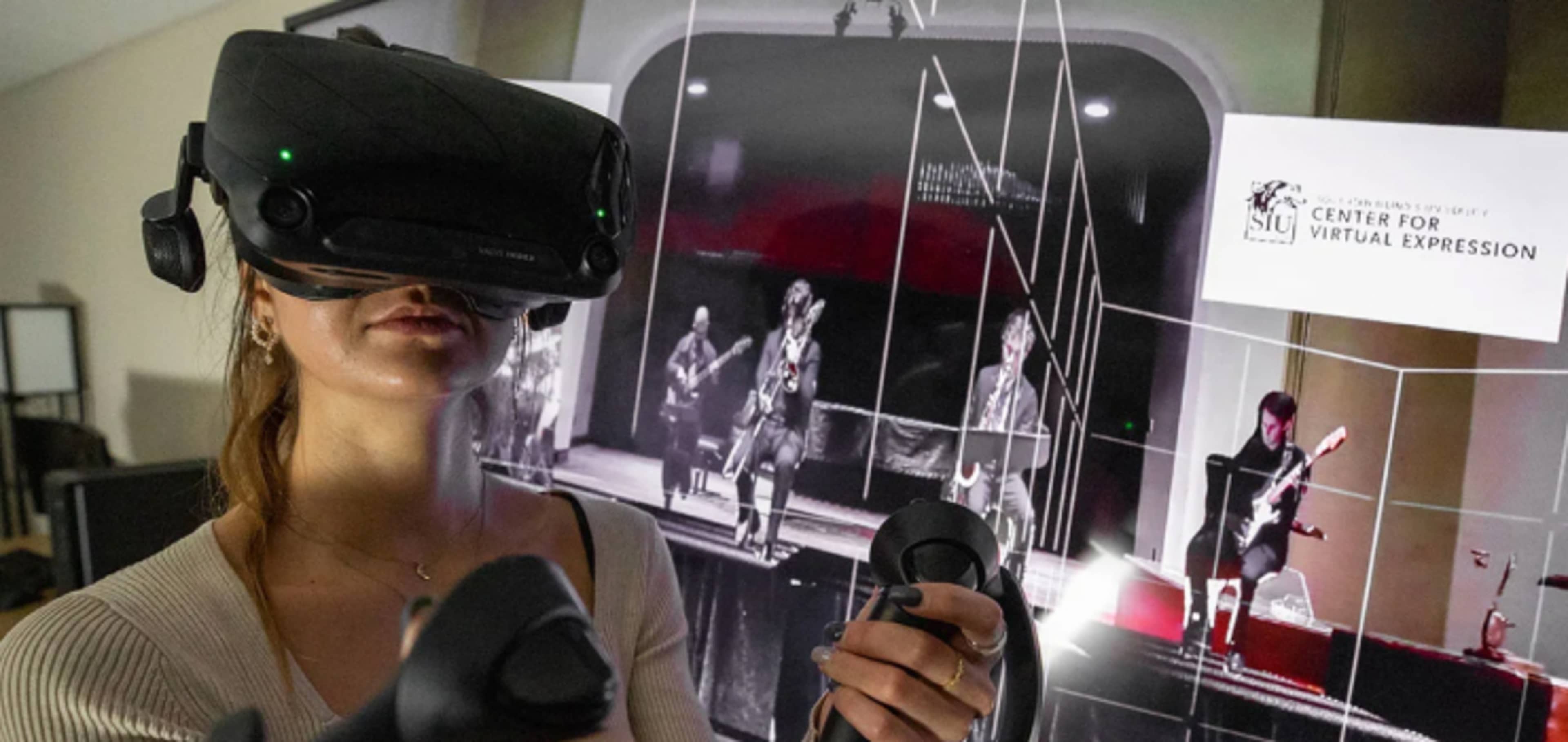 Student using VP headset