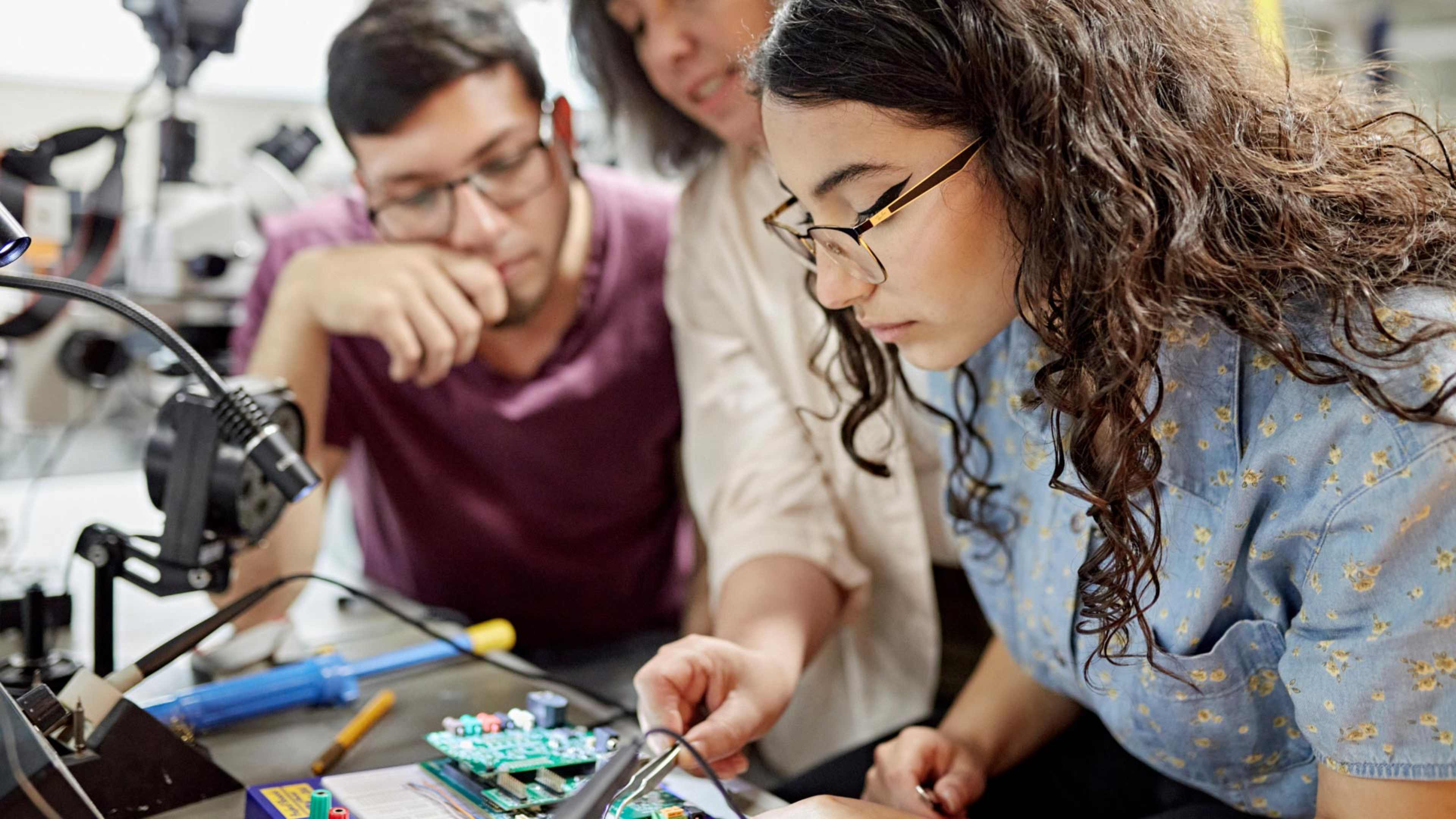 Students in a computer lab