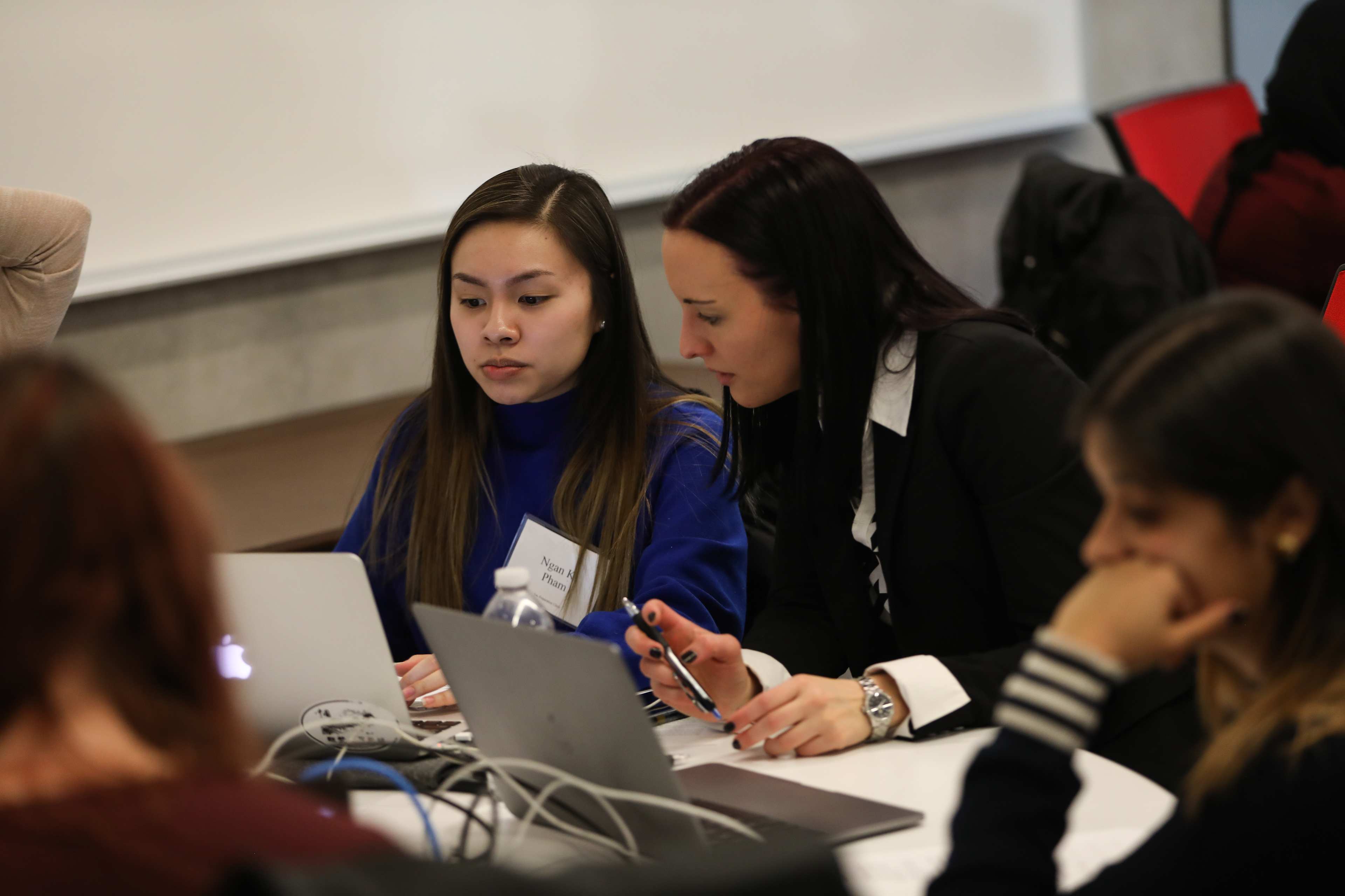 Students working on their computers